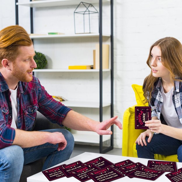 Romantic Date Night Cards for Couples, 50 Fun Conversation & Challenge Cards - image 1