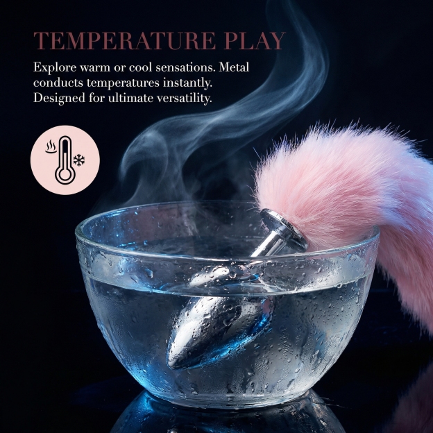 Pink Fox Tail Butt Plug • 18.1 Inch Tail - image 3