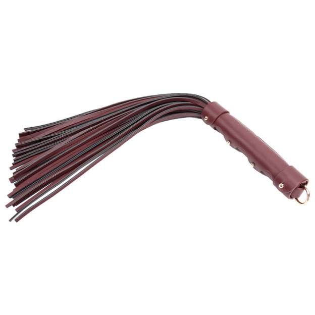 Chain Tassel Leather Whip - Red - image 3