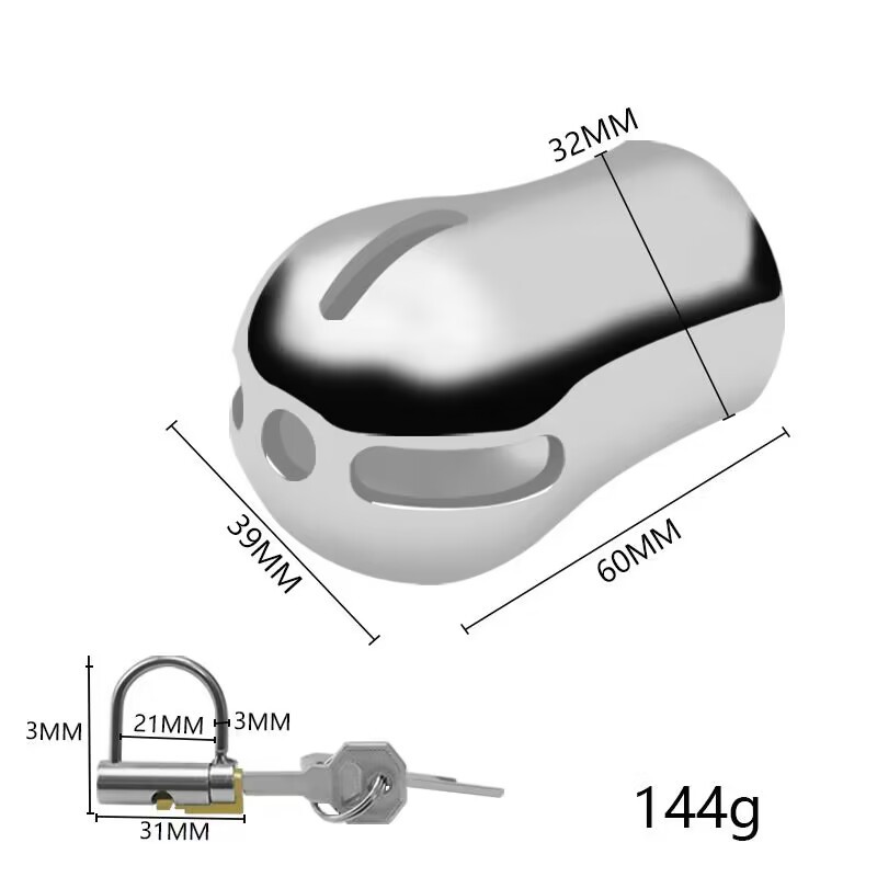 Portable Stainless Steel Chastity Cage -WeLovePlugs