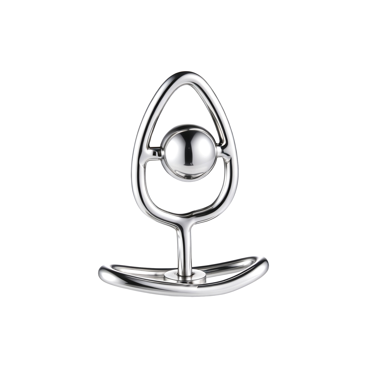 Hollow Metal Butt Plug with Intimate Center Bead - image 5