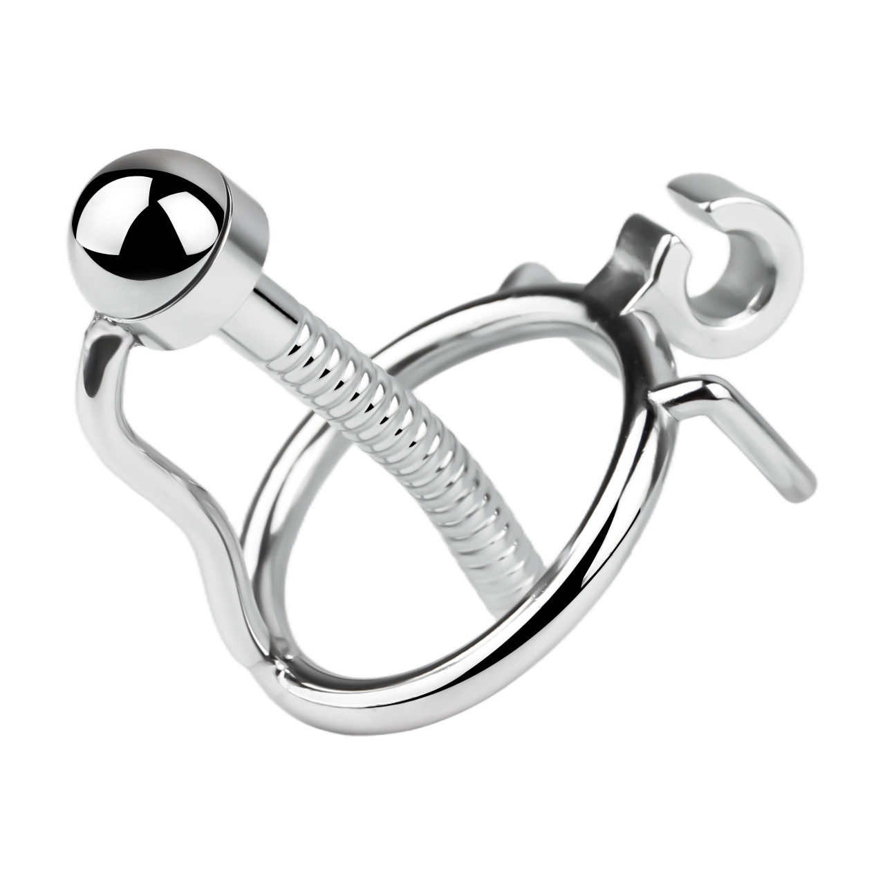Steel Urethral Chastity Cage With Belt ( 3 Color )-WeLovePlugs