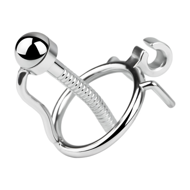 Steel Urethral Chastity Cage With Belt ( 3 Color )-WeLovePlugs
