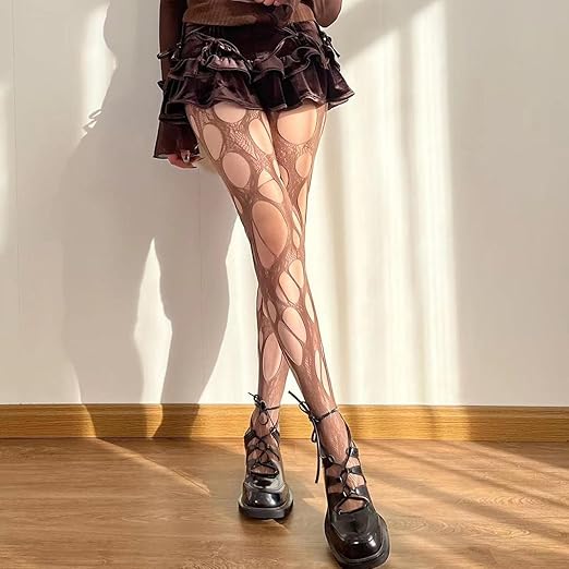Gothic Ripped Fishnet Tights Stocking – Edgy & Bold for Night Outs-WeLovePlugs