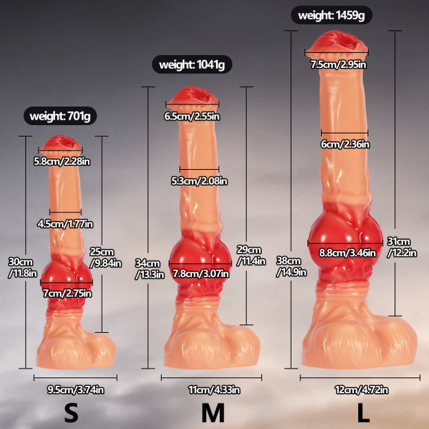 Flexsuction Anal Plug Monster Wolf Dog Dildo-WeLovePlugs
