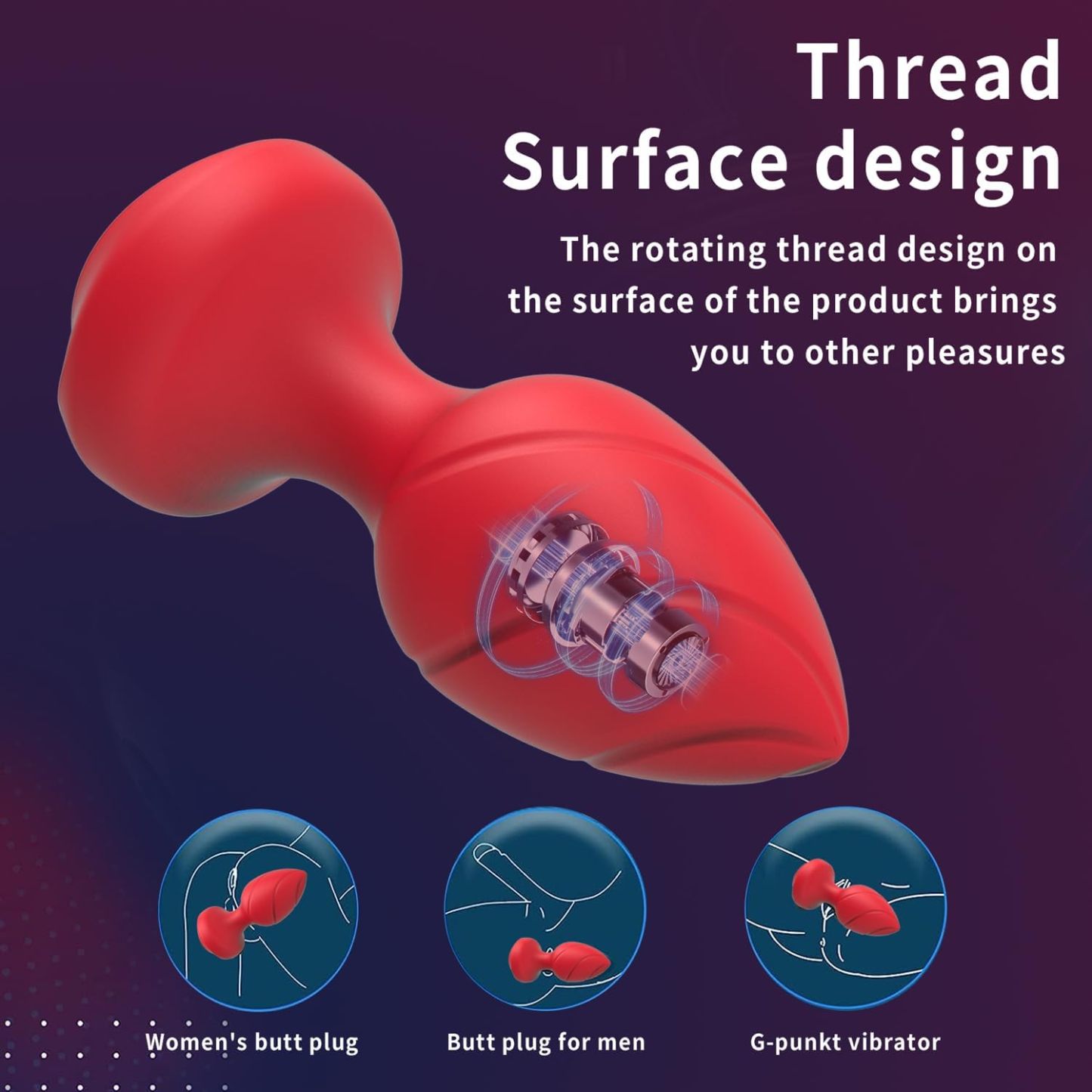 10-Speed Remote Threaded Anal Plug