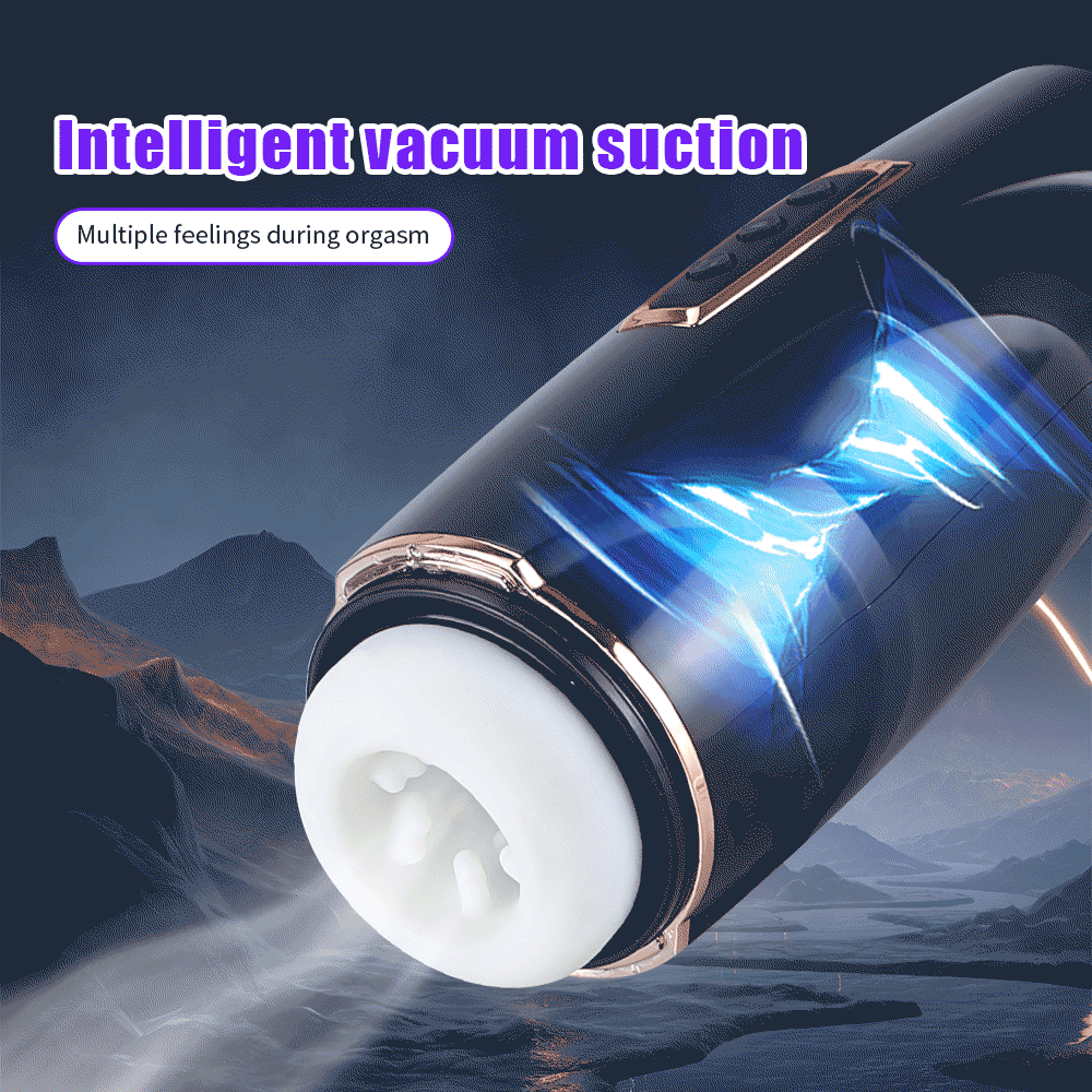 Automatic Telescoping Stroker With Suction & Vibration Masturbator