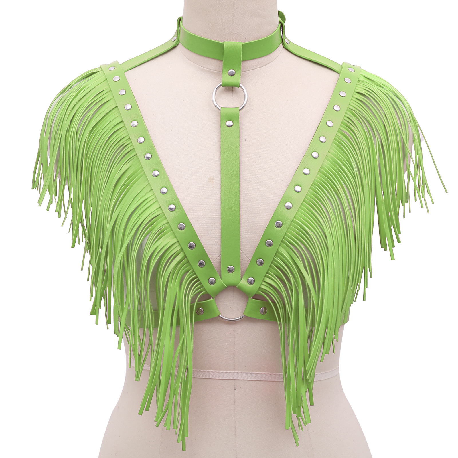 FlexLuxe Adjustable Lingerie Harness Tassel Cape-WeLovePlugs