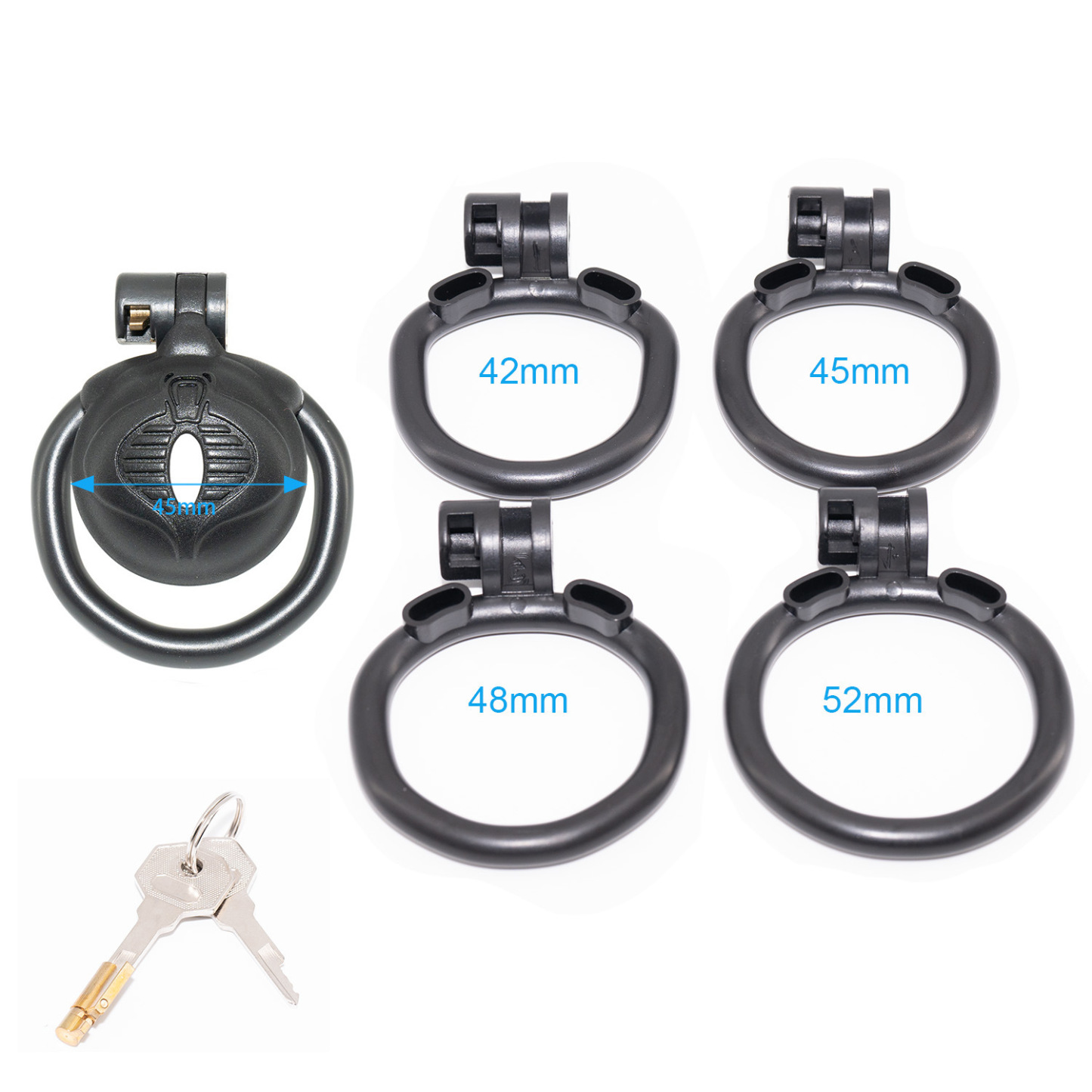 Private Sissy Chastity Cage with 4 Rings -WeLovePlugs