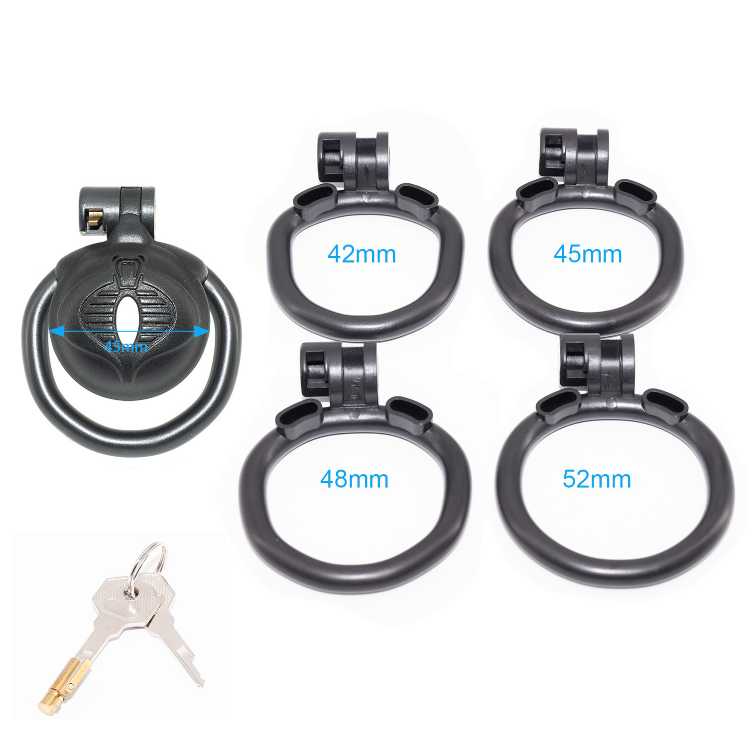 Private Sissy Chastity Cage with 4 Rings -WeLovePlugs