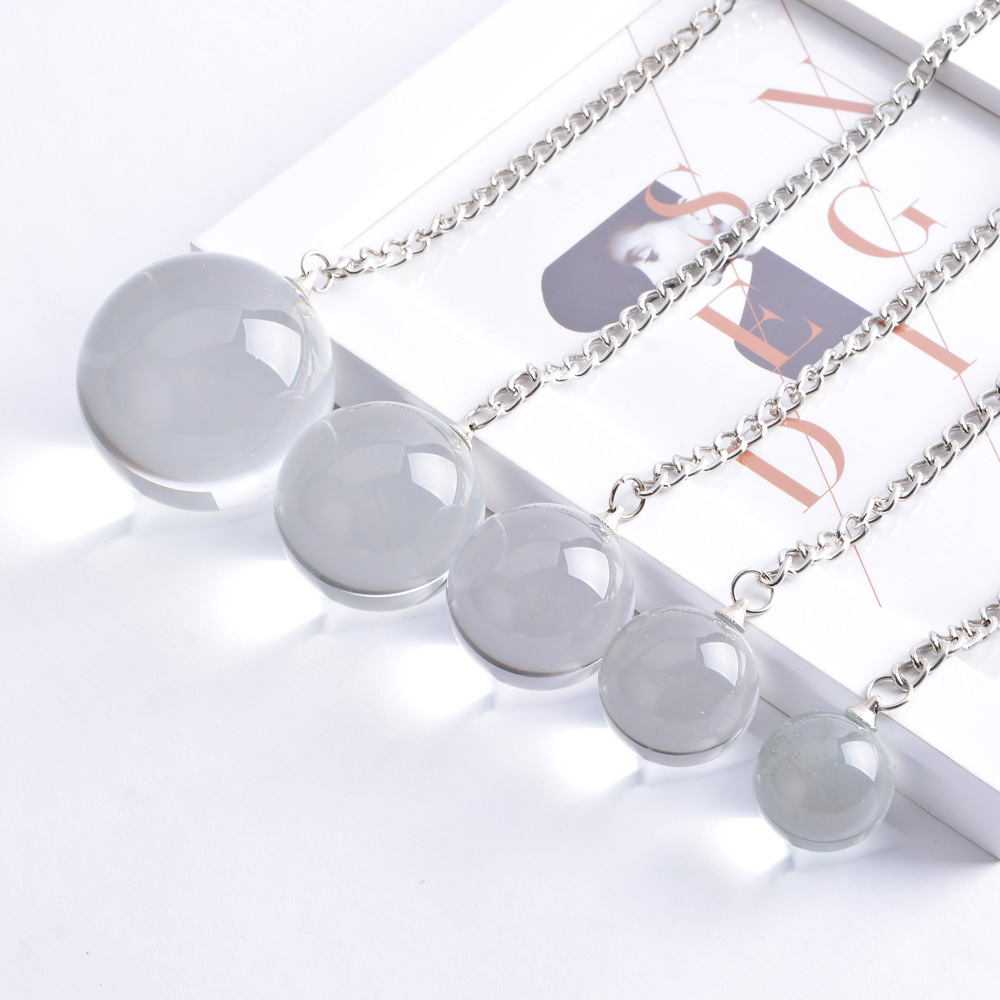 Glass Pearl Transparent Round Stopper Crystal Bead Ball Butt Plug