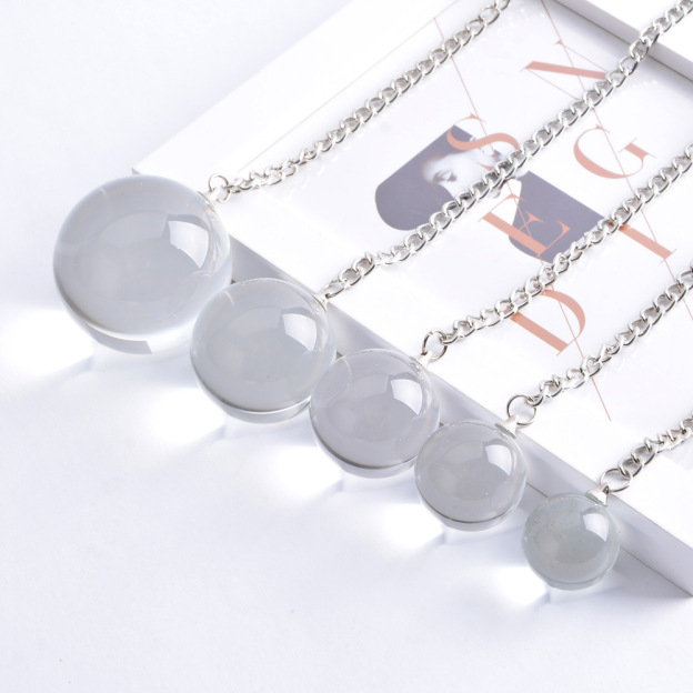 Glass Pearl Transparent Round Stopper Crystal Bead Ball Butt Plug
