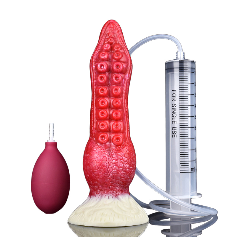 Octopus Tentacle Squirting Dildo with Suction Cup 
