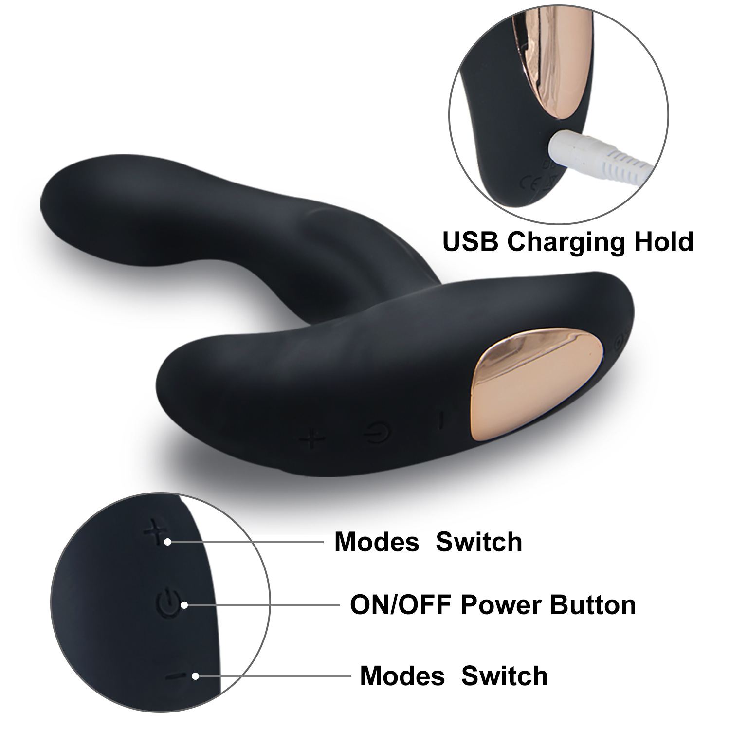 Rechargeable Silicone Prostate Stimulator  WeLovePlugs