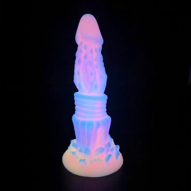 8.46'' Thrusting Dildo with Multi-Texture Design & Glow-in-the-Dark Effect - image 1