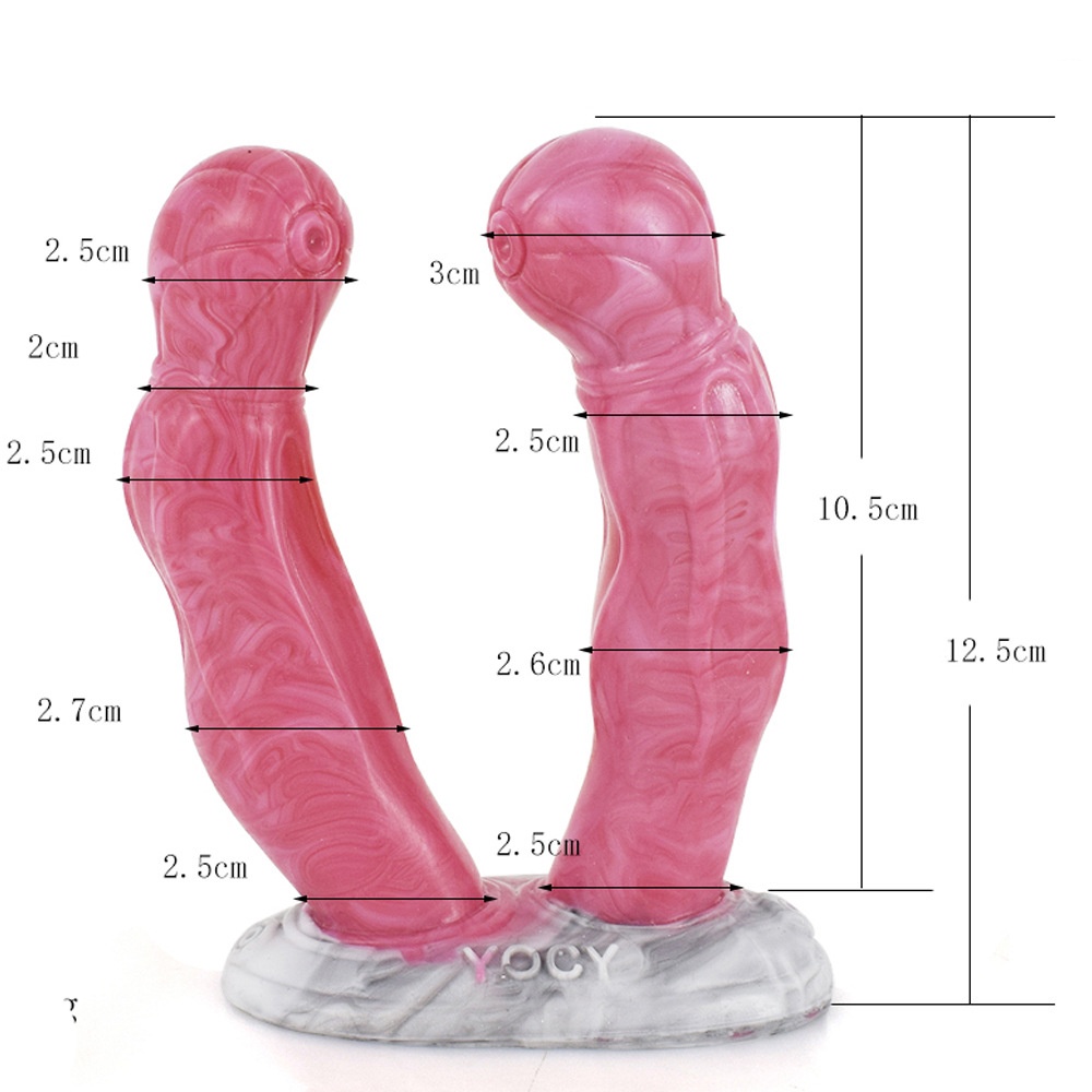 Double End Pink Dildo Gemini-WeLovePlugs