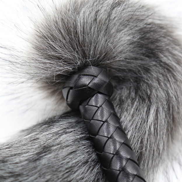 SM Soft Fur Fox Whips With Pu Leather Handle-WeLovePlugs