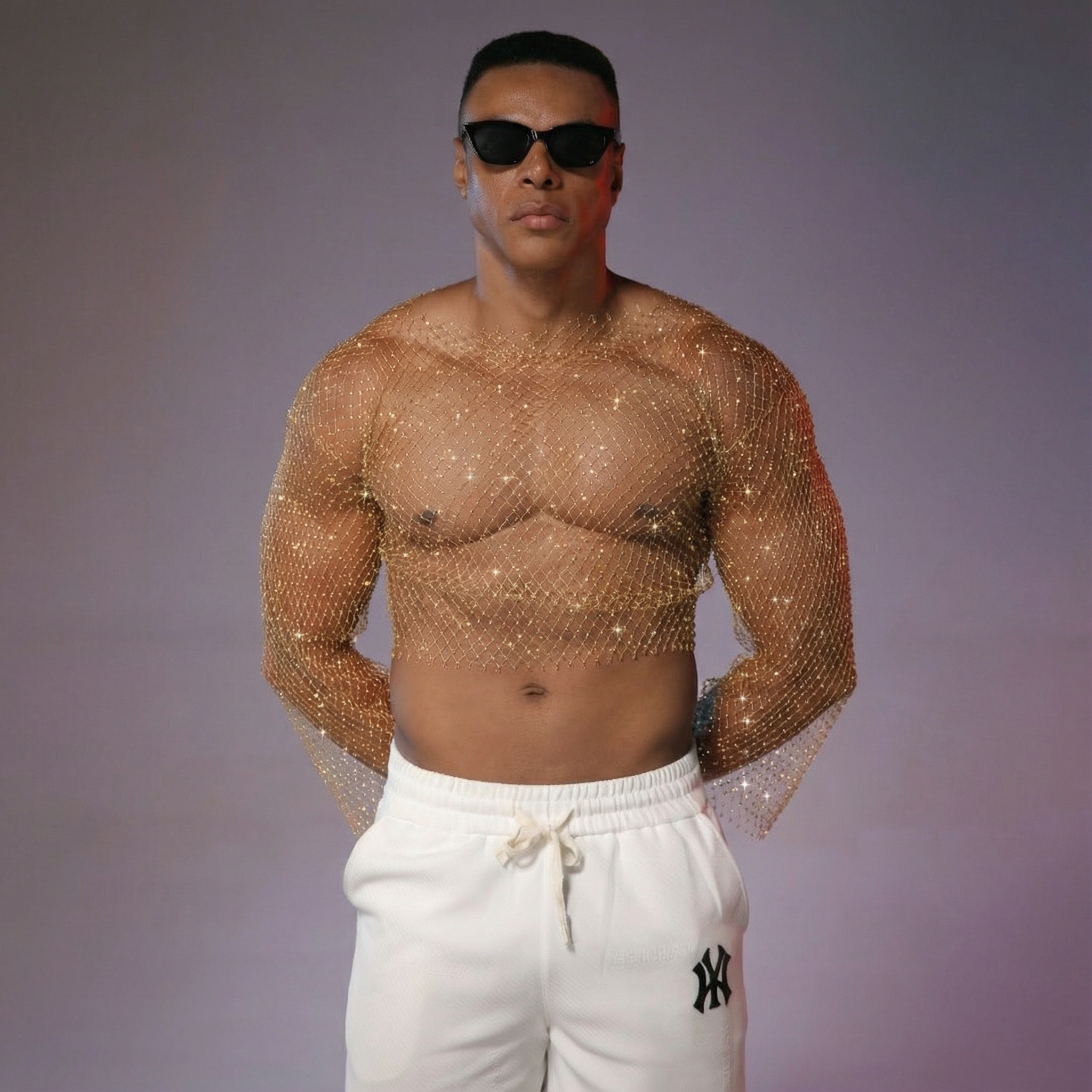 Starluxe Mesh Sparkle Top – Variant A - image 1