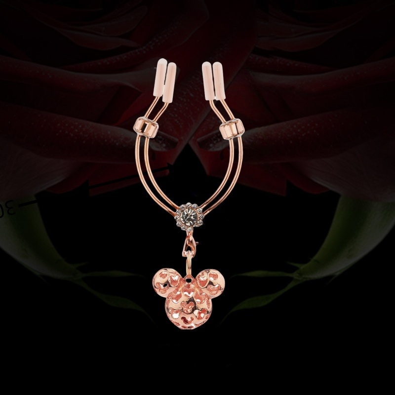 Rose Gold Nipple Clamps with Decorative Charms - C - image 2