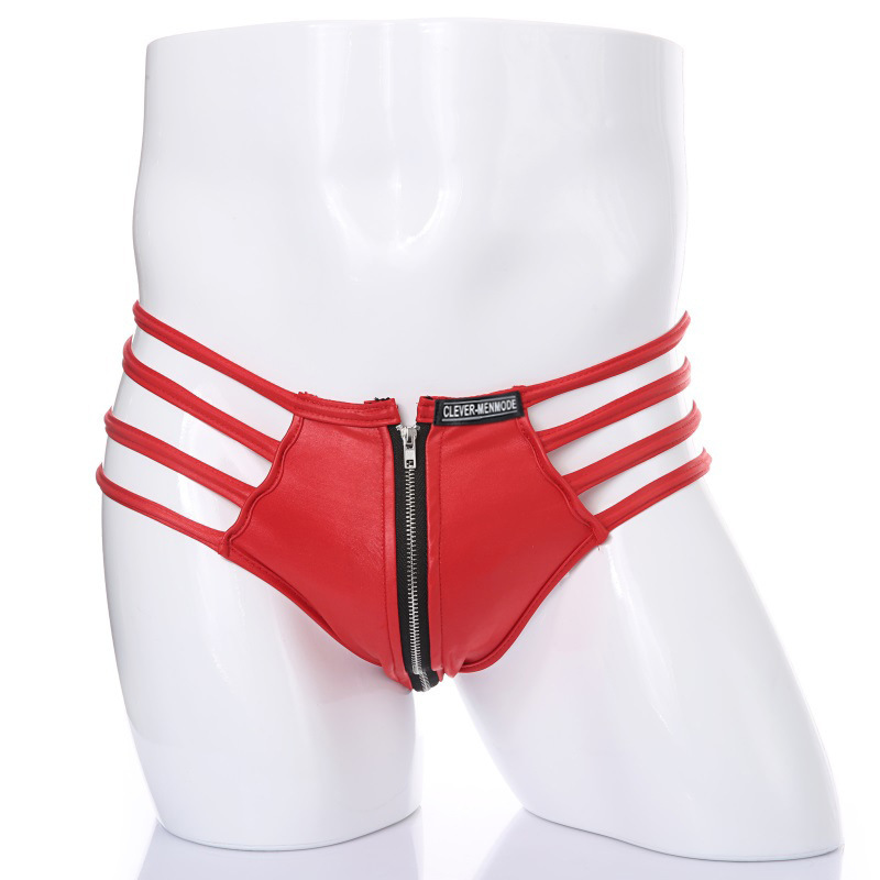 Sexy Men's Underwear Lingerie Thong with Front Zipper -WeLovePlugs