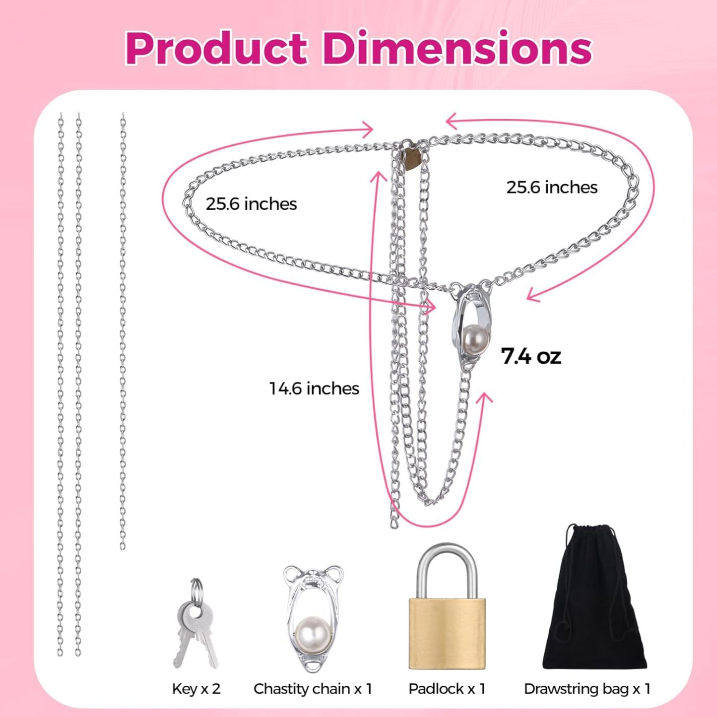 Women Chastity Belt Devices with Metal Lock-WeLovePlugs