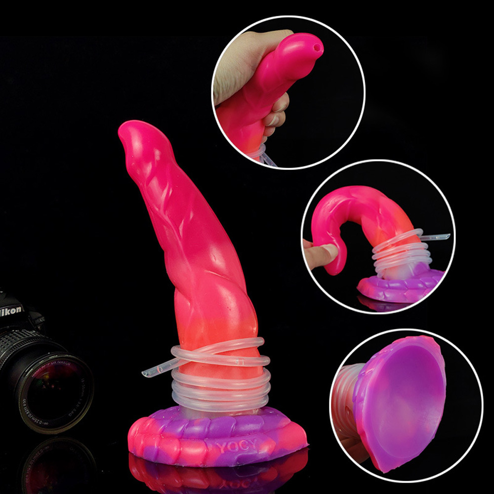 Realistic Spray Light Ejaculating Dildo With Suction Cup-WeLovePlugs