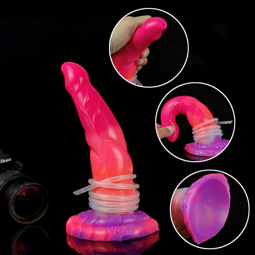 Realistic Spray Light Ejaculating Dildo With Suction Cup-WeLovePlugs