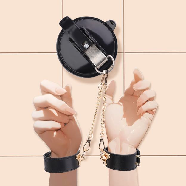 Adjustable Suction Cup Wrist Cuffs – Soft PU Material with Secure Chain Connection - image 2