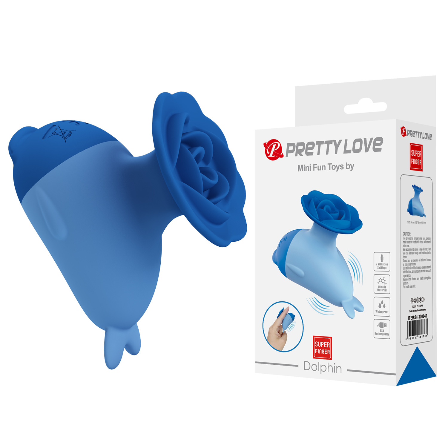 Slim Mini Vibrator with One-Button Control - Blue - image 3