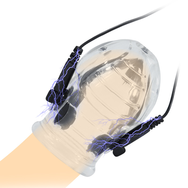 Electric Shock Penis Sleeve Glans Ring BDSM Sex Toy -WeLovePlugs