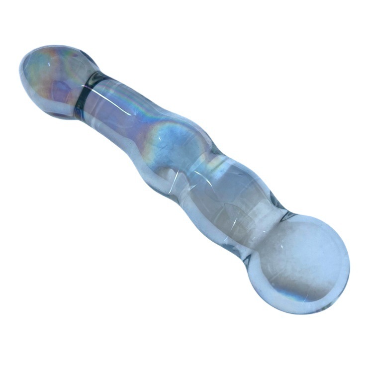 Colorful Glass Dildo Anal Butt Plug