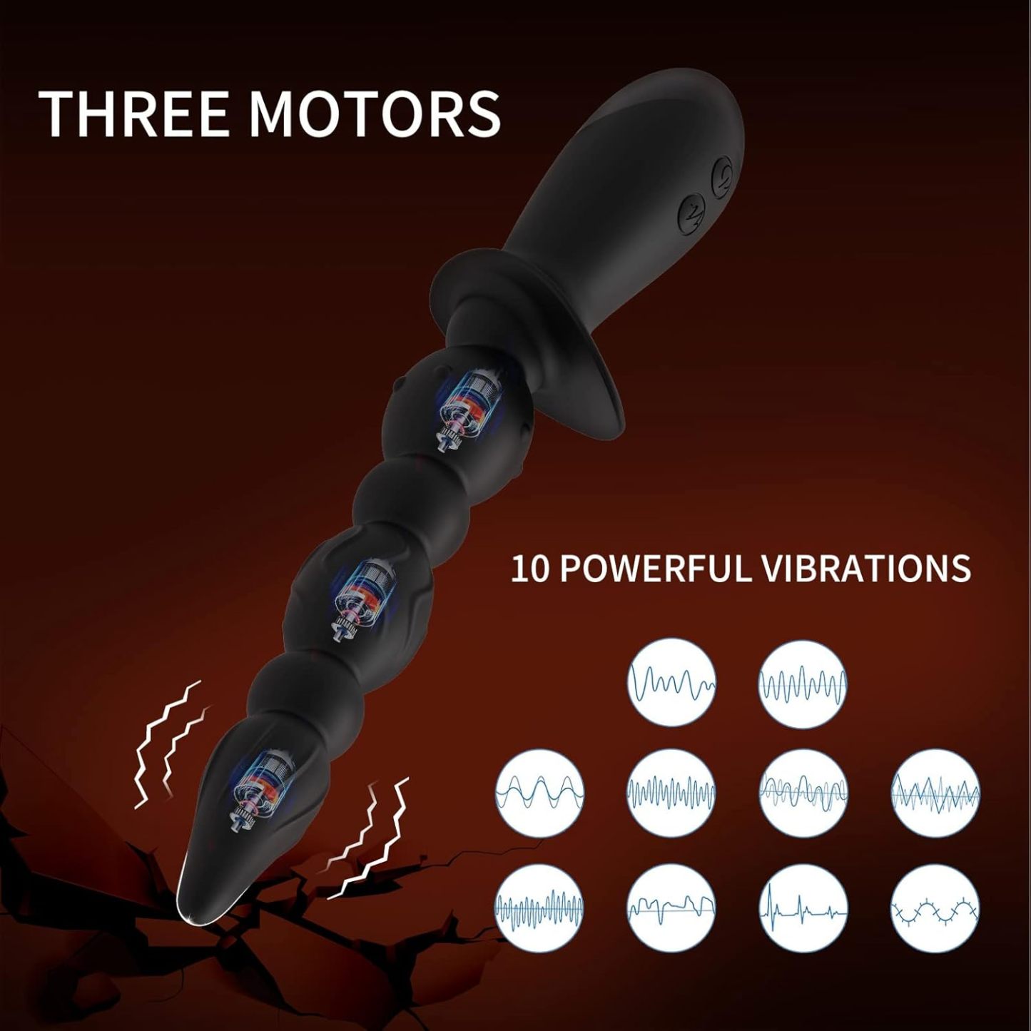 Triple Motor Anal Vibrator – 10 Speed