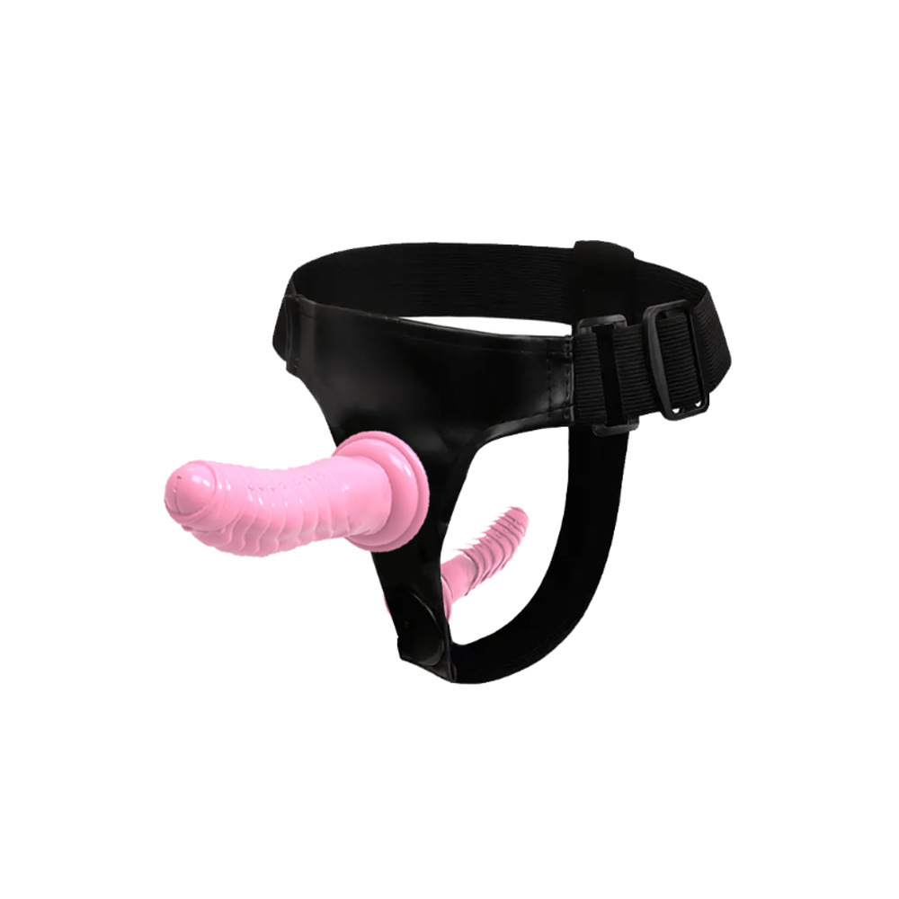 Dual-Sided Silicone Strap On Dildo with Butt Plug-WeLovePlugs