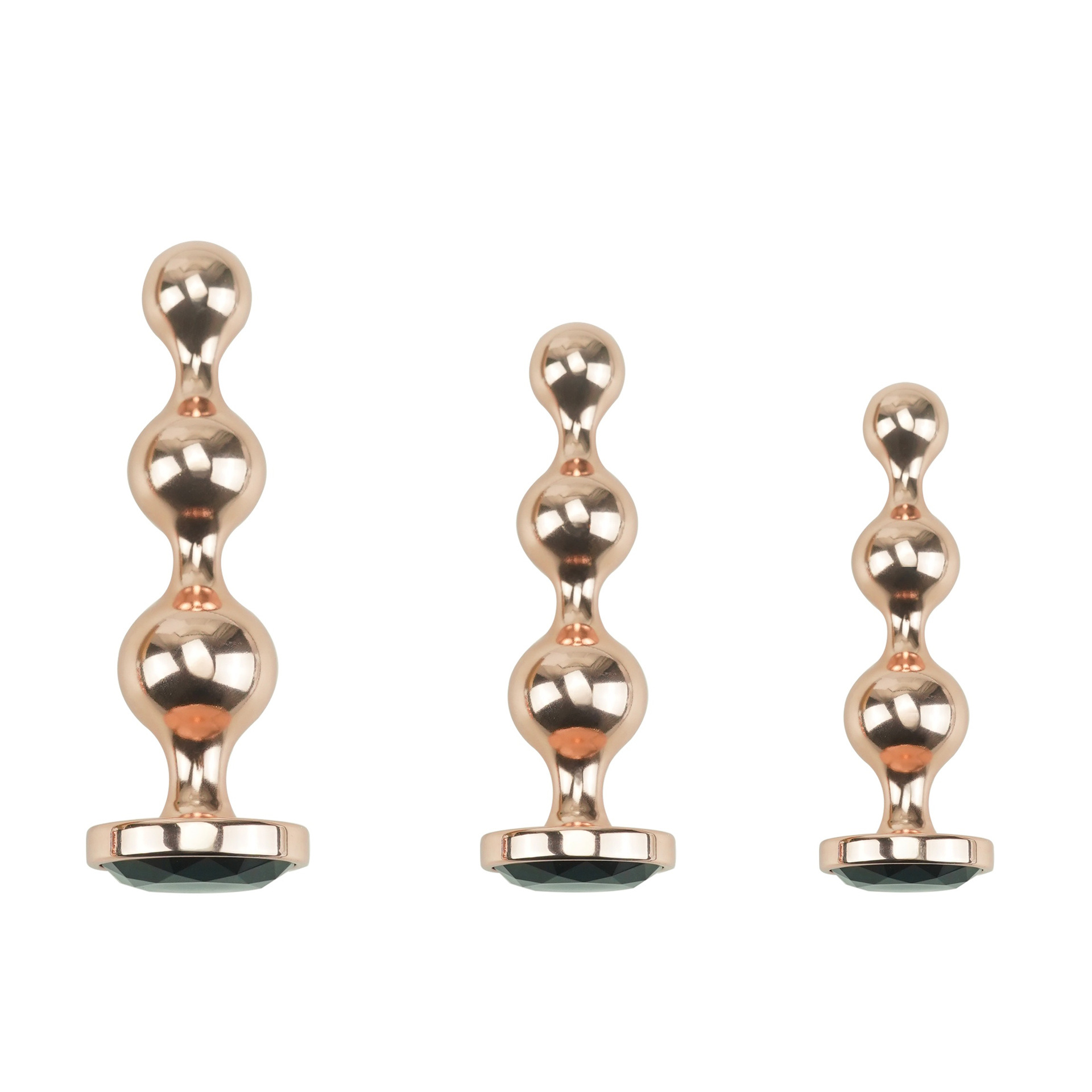 Rose Gold Metal Plug Set - 3-Piece Set - image 5