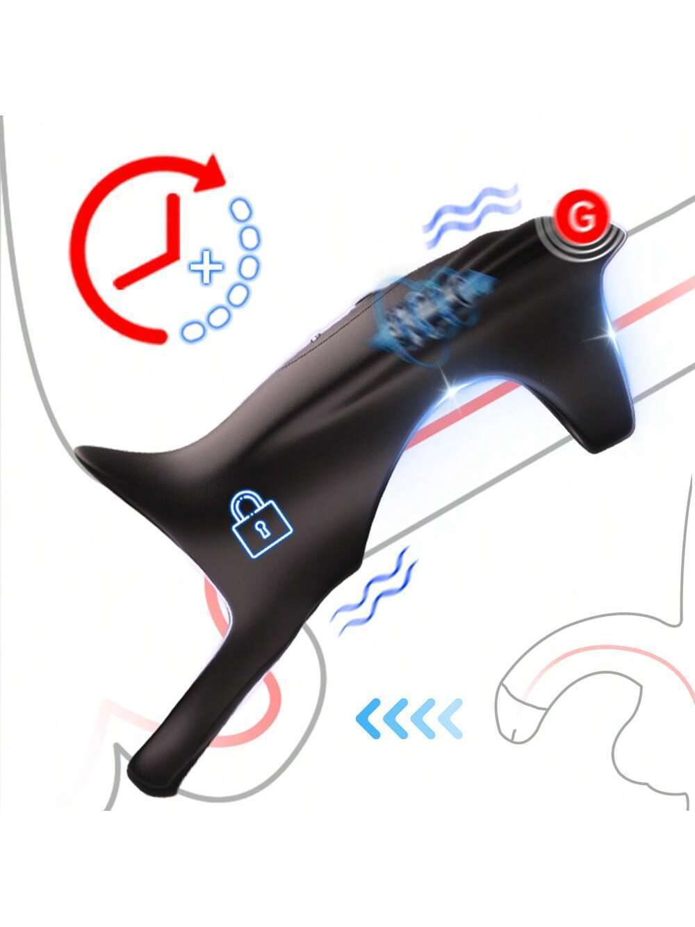 Powerful 10 Vibrations Penis Ring Vibrator APP Control -WeLovePlugs