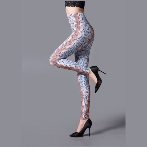 Snake Printed High-Waist Leggings - image 5
