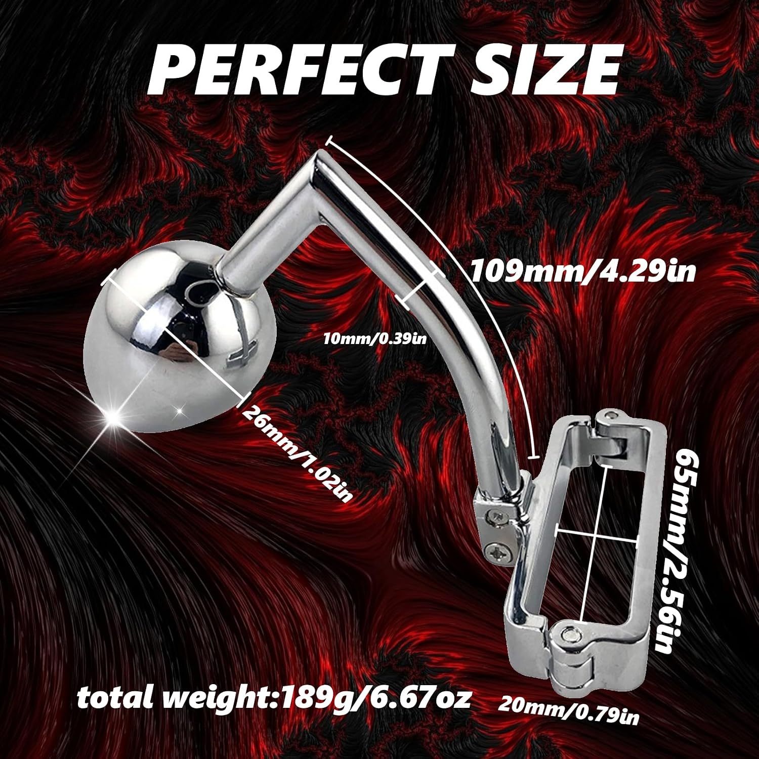 Stainless Steel Scrotum Clamp with Anal Butt Plug - image 10