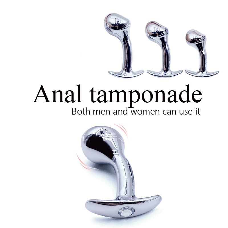 Stainless Big Anal Butt Plug with Diamond-WeLovePlugs