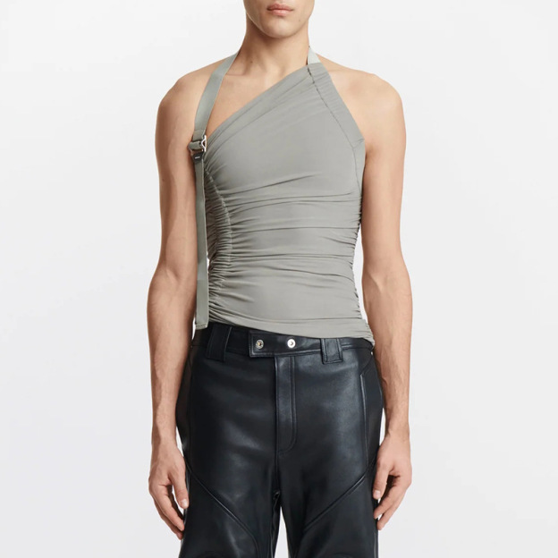 Men's Knit Halter Tank Top - Grey - XXL - image 4