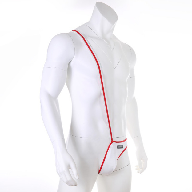 Men's One-Piece Underwear – Side-Opening Suspender Undergarment - image 1