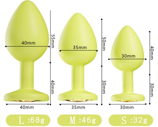 Crystal Diamond Anal Butt Plugs 3 Set 