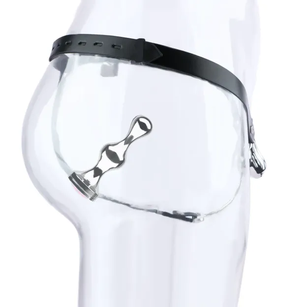 Sexy Shell Chastity Belt with Anal Plug and Urethral Catheter-WeLovePlugs