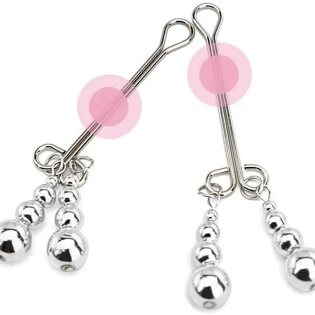 Beaded Nipples Clamp Clip -WeLovePlugs