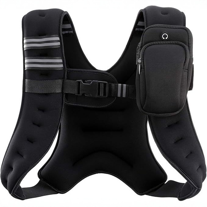 Weight Vest for Men Women, Body Weight Vests Adjustable with Reflective Stripe for Strength Training, Running, Training Workout, Jogging, Walking
