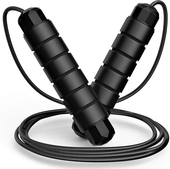 Jump Rope, Tangle-Free Rapid Speed Jumping Rope Cable with Ball Bearin