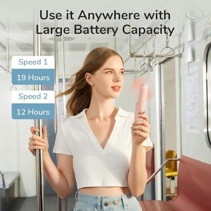 Handheld Mini Fan, 3 IN 1 USB Rechargeable Portable Fan [12-19 Working Hours] with Power Bank, Flashlight, Pocket Design for Travel/Summer/Concerts/Lash, Gifts for Women