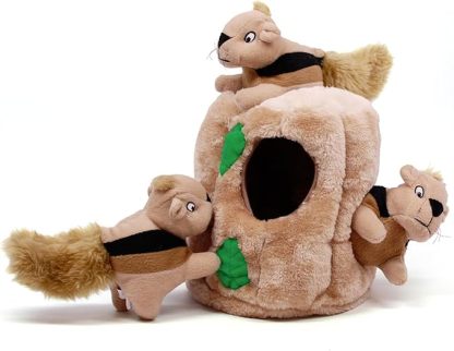 Hide A Squirrel Plush Dog Toy Puzzle