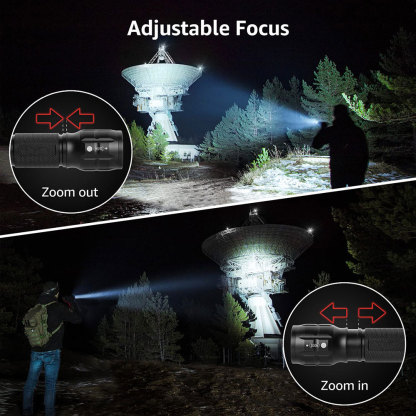 LED Flashlights High Lumens, Small Flashlight, Waterproof, Adjustable Focus Flash Light for Outdoor, Emergency, AAA Batteries Included, Tactical & Camping Accessories