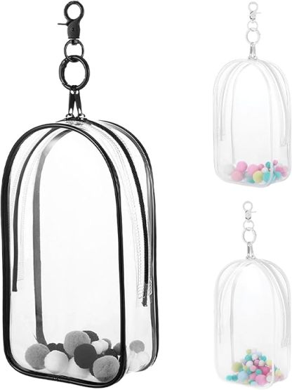 Protective Case for Plush Doll, Clear Hanging Display Case, Crossbody Doll Storage Bag, PVC Storage Case Cover for Figures, Dolls