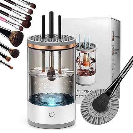 Electric Makeup Brush Cleaner - Efficient Electric Makeup Brush Cleaner Machine for Thorough Brush Cleaning, Ideal for Makeup Artists & Enthusiasts